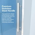 thumbnail image 6 of 50"-54" x 72"H Semi-Frameless Sliding Shower Door with Magnetic Seal and Tempered Glass,, 6 of 9