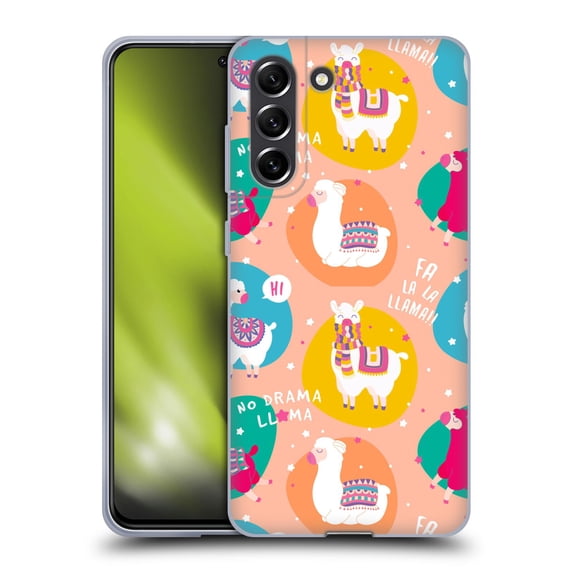 Head Case Designs Officially Licensed Haroulita Animal Patterns Falala Llama Soft Gel Case Compatible with Samsung Galaxy S21 FE 5G