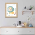 thumbnail image 2 of 8x10 Framed Nursery Wall Art Boho Safari Lion Poster In Natural Wood Frame For Kid Bedroom or, 2 of 5