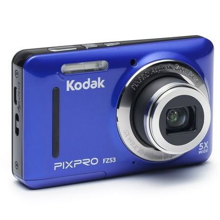 KODAK PIXPRO FZ53 Compact Digital Camera - 16MP 5X Optical Zoom HD 720p Video (Blue)