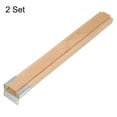 thumbnail image 3 of 2 juegos de rieles de cajón de madera con soporte deslizante de metal, pista guía central de madera, 20" (50 CM), 3 of 6