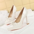 thumbnail image 5 of High Heels for Women Stiletto Pointed Toe Pumps 12CM Bow Wedding Shoes Sexy for Bride Prom Party, 5 of 6