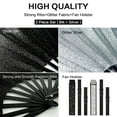 thumbnail image 5 of LC-dolida Fans for line Dancing, Glitter Large Rave Folding Clack Hand Fan with Holster for Men/Women Handheld Fan for EDM,Festival,Club,Party,Dance ,Line Dance(Black,Silver,2Packs), 5 of 10
