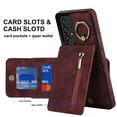 thumbnail image 4 of Nalacover for Samsung A53 5G, Wallet with RFID Credit Card Holder and Zipper Pocket,Drop Protection Flip Cover Ring Holder Kickstand with Double Magnetic Clasp for Samsung Galaxy A53 5G, Winered, 4 of 12
