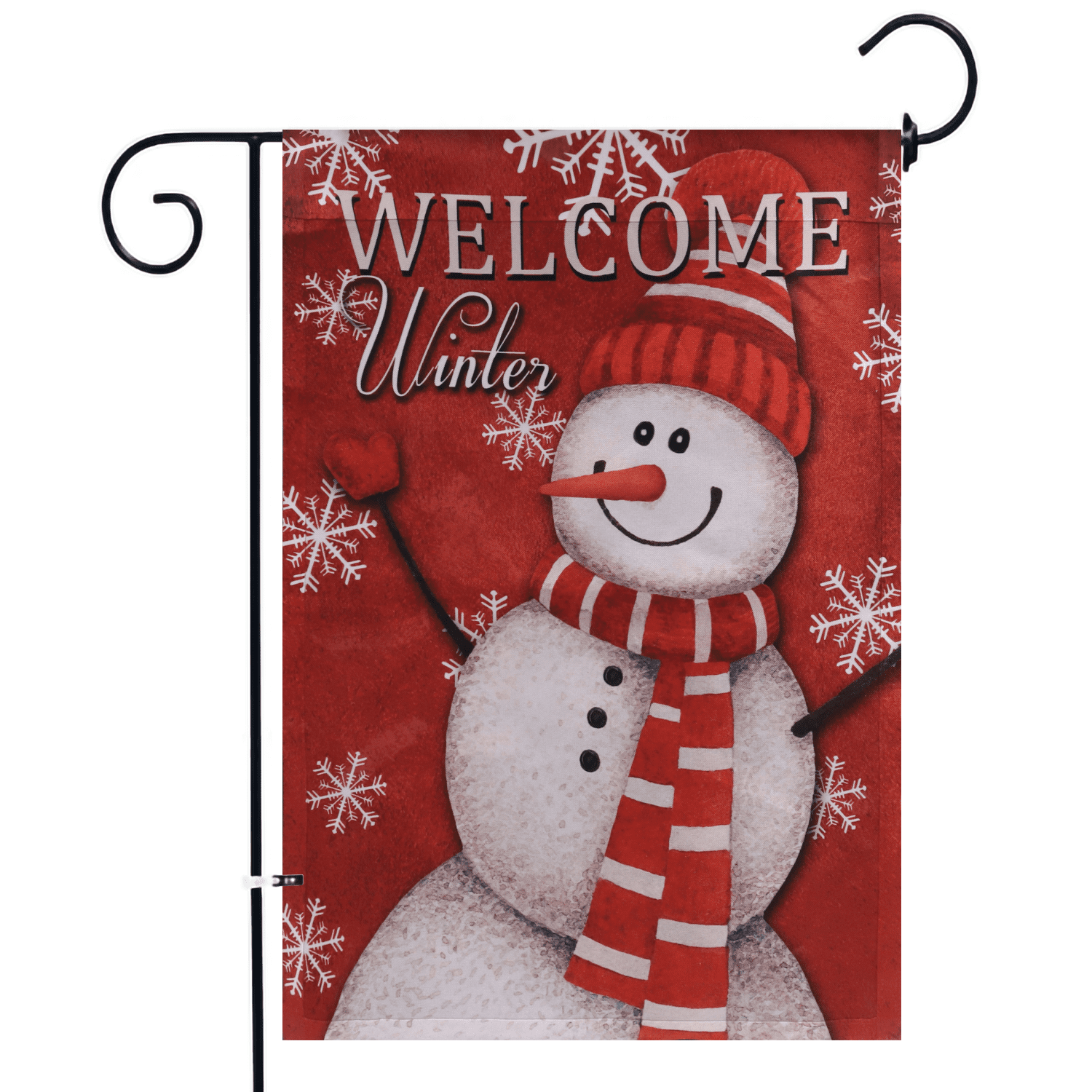 CHRISTMAS HOUSE SNOWMAN ** RED SCARF ** SO CUTE **11 INCHES ** NEW ** 