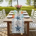 thumbnail image 4 of Table Runners 108 Inches Long Dress Scarves, Texas Star Blue Farmhouse Coffee/Dining/Kitchen Table Runner for Living Room, Farmhouse Country Branches Wooden Grain 13x108 Inch, 4 of 9