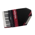 thumbnail image 4 of Hohner Bravo III 96 Accordion With Black Bellows Red, 4 of 6