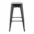 thumbnail image 2 of Oregon Contemporary Barstool In Black Steel And Black Wood - Set Of 2, 2 of 6
