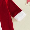 thumbnail image 6 of Cjfdfy Newborn Baby Boy Girl Christmas Pajamas Outfit Footed Romper Long Sleeve Velvet Zipper Jumpsuit With Hat Infant Cute My First Christmas Fall Winter Holiday Outfit 0-6 Months, 6 of 8