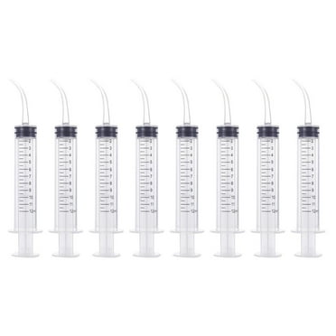 20pc 12ml Plastic Injection Syringe Clear 13.4x2.6x2.1cm 20pcs/bag DIY