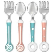 Toddler Spoons And Forks Set-Utensils For Childrens,kids,adult Dessert Soup Themed Teaspoon,Cook-Utensil Essentials-2 spoon 2 fork