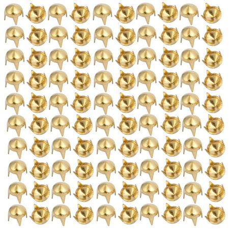 - Unique Bargains 100pcs 5mm Pointed Design Paper Brad Gold Tone for Scrapbooking DIY Craft