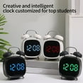 thumbnail image 5 of Vintaged Digital Alarm Clock Twin Bells Loud Alarm Desk Clocks with Adjustment Light Dimmable Display, 5 of 9