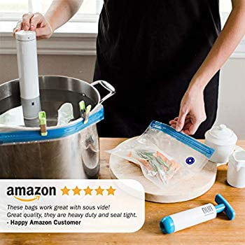 Sous Vide Bags for Joule and Anova - 15 Reusable BPA-Free Food Vacuum