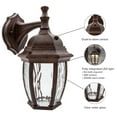 thumbnail image 3 of Maxxima LED Outdoor Wall Light, Aged Bronze w/Clear Water Glass, Dusk to Dawn Sensor, 580 Lumens Warm White, 3 of 5