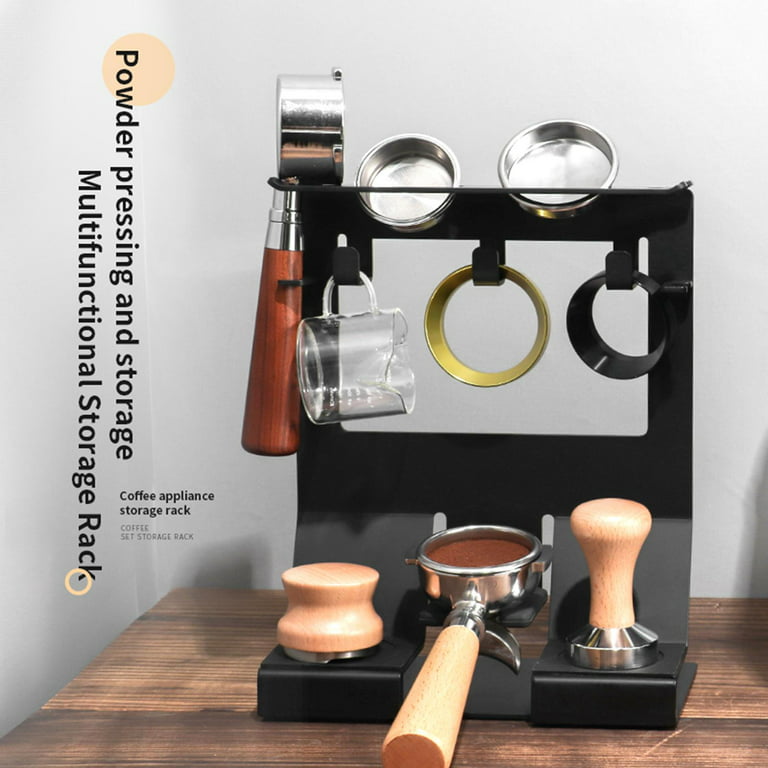 Coffee Widgets Multifunctional Organizer and Hook,Coffee Tamper Holder  Espresso Station,Bar Counter Storage Rack for kitchen counter Supplies 58mm  