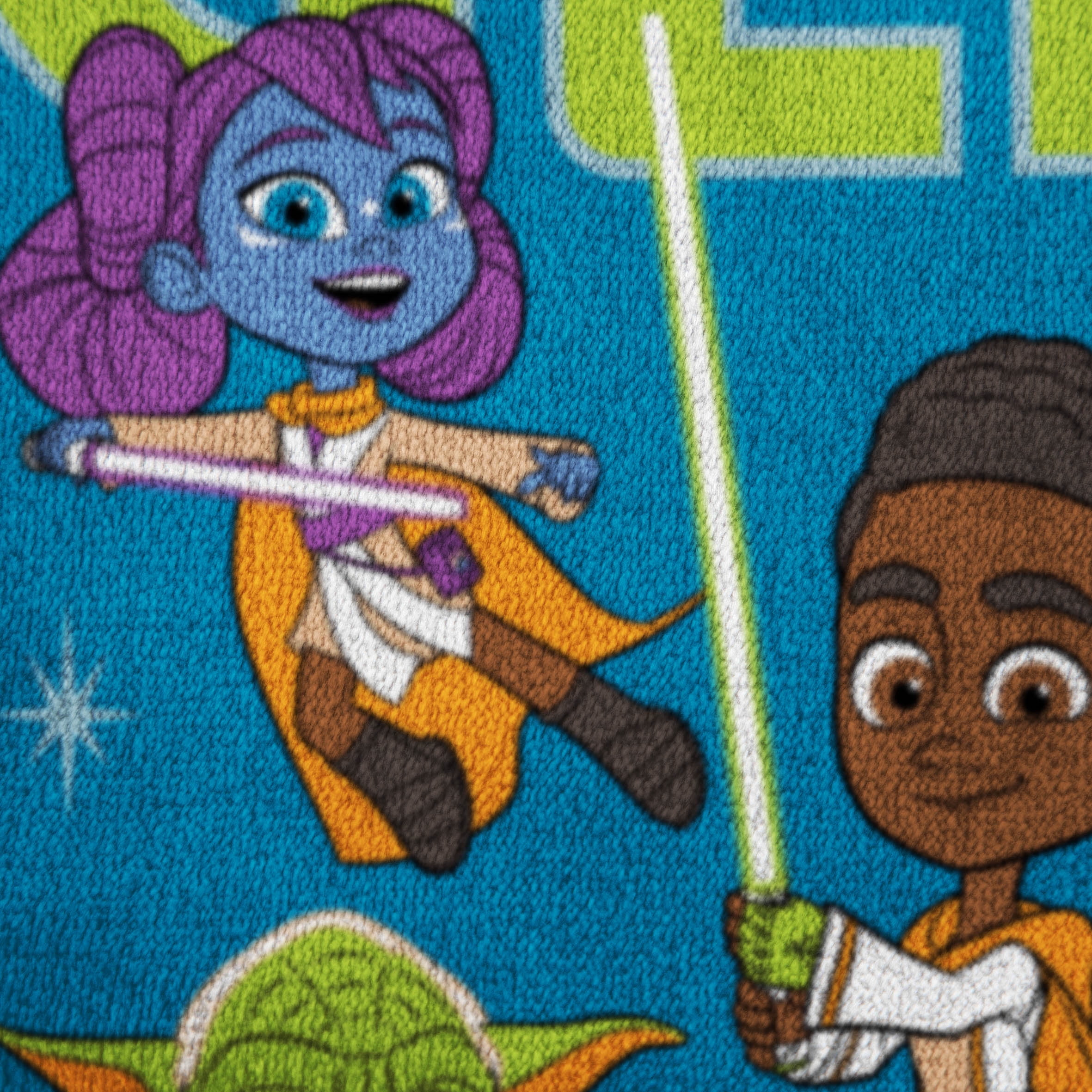 Young Jedi Kids Twin Blanket, 62 x 90, Microfiber, Blue, Star Wars