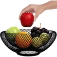 thumbnail image 2 of Fruit Bowl Black Fruit Basket Metal Bowl Black Metal Basket Decorative Bowl Black Fruit Bowl Modern Fruit Bowl Fruit Basket Wire Basket Round For Fruit, Vegetable Storage, Kitchen, Decoration, 2 of 5