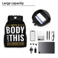 thumbnail image 5 of Con un cuerpo como este, ¿quién necesita cabello? Mochila escolar ligera, mochila para computadora portátil, mochila para estudiantes de secundaria, preparatoria y universidad., 5 of 5