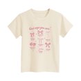 thumbnail image 4 of Toddler Girls Short Sleeve T-Shirts School Uniform Quick Dry 24 Months 2t 3t 4t 5t 6t 7t Athletic Tops Dance Casual Beach Vacation Summer Wear Gibobby,9-10Years,Beige, 4 of 5