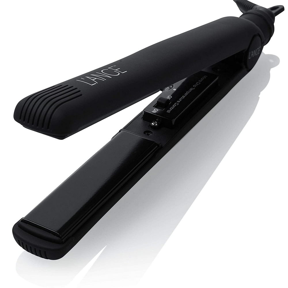 L'ange Hair Aplatir Black Tourmaline Ceramic Flat Iron, Dual Voltage