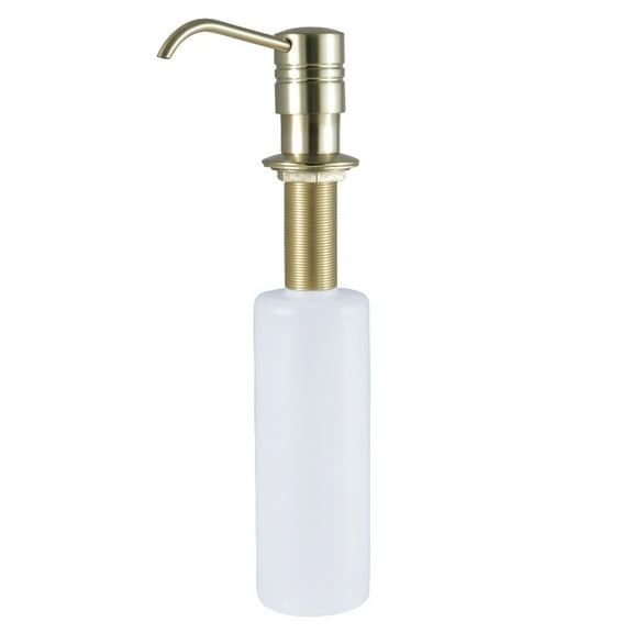 Kingston Brass SD2617 Brushed Brass Straight Nozzle Metal Soap Dispenser