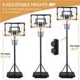 thumbnail image 4 of LKUPM Portable Basketball Hoop, 7ft Adjustable Indoor/Outdoor Basketball Goal for Kids/Youth, Durable and Stable Basketball Stand, 4 of 10