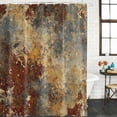 thumbnail image 2 of Brown Gray Shower Curtain, Waterproof Shower Curtains for Bathroom, Rustic Abstract Gradient Mottled Texture Washable Fabric Bathtub Curtain Set Bath Decor with 12 Hooks Standard 72"x72", 2 of 8