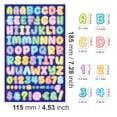thumbnail image 5 of Jangslng 6 Sheets English Letter Sticker Self-adhesive Vinyl Iridescent Colorful Alphabet Number Punctuation Craft Scrapbooking Bulletin Board Water Bottle Decal DIY Supplies, 5 of 7