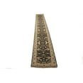 thumbnail image 2 of Charcoal Brown Floral 3X20 Oushak Oriental Runner Rug, 2 of 11