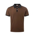 thumbnail image 4 of Guluxicc Men's Summer Henley Tops Short Sleeve Trendy Color Block Business Casual Shirts with Pockets, 4 of 8