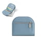 thumbnail image 4 of Cartera De Cuero Monedero semicircular mini para mujer, color liso, con múltiples ranuras para tarjetas y cierre de seguridad, azul (1 unidad) Rkxzt, 4 of 9