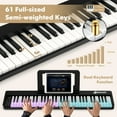 Gymax 61 Key Full Size Folding Piano SemiWeighted Keyboard MIDI