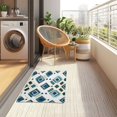 thumbnail image 4 of Yayeee Doormat for Inside 20"x32" Absorbent Low-Profile Washable Non-Slip Rubber Backed Entryway Rug, Green Geometric Pattern, 4 of 8