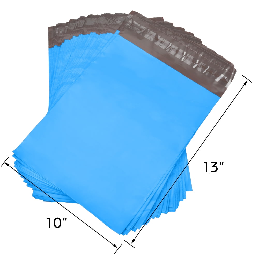SJPACK 100 Pcs 10'' x 13'' Blue Poly Mailer Envelopes Shipping Bags with Self Adhesive, Waterproof and Tear-Proof Postal Bags