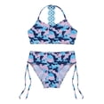 thumbnail image 4 of YiZYiF Kids Girls Floral Printed Bathing Suit Sleeveless Tops and Bottoms with Adjustable Strap Swimsuit, 4 of 7
