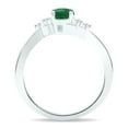thumbnail image 2 of SZUL Women's Emerald and Diamond Tierra Ring in 10K White Gold, 2 of 5