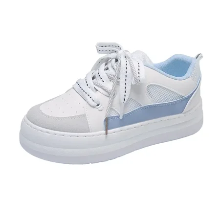 

Women‘s Colorblock Lace-Up Skate Shoes Casual Faux Leather Low Top Sneaker Women‘s Footwear