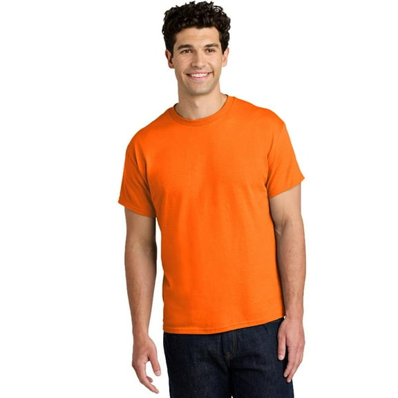 High Visibility Short Sleeve T-Shirt Gildan Hi Vis Safety Shirts for Men Crew Neck Construction workwear Tee| 5.3 Oz Pack Of 1 | Safety Orange – S