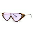 thumbnail image 1 of Womens Flat Top Shield Cat Eye Rectangle Squared Cat Eye Sunglasses Tortoise Gold Purple, 1 of 4