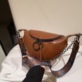 thumbnail image 2 of Bolsa de pecho para mujer bandolera de hombro con correa ancha vintage de cuero de aceite (Marrón) Ehuebsd Para Estrenar, 2 of 9