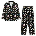 thumbnail image 6 of FOR U DESIGNS Rabbit Easter Womens Pajamas Set Long Sleeve Sleepwear 2 Pack Size L Button Down Nightwear Soft Pj Lounge Sets for Women Jogger Loungewear Fall, 6 of 7