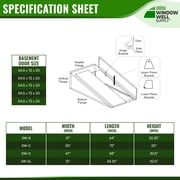 Steelway Angled Basement Door - Fully Welded Durable Cellar Doors for Enhanced Security and Weather Protection 51 W x 43.5 L x 52.5 H