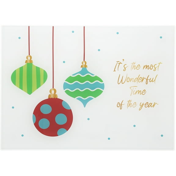 Pavilion Gift Company - Holiday - 13.75" x 9.75" Glass Cutting Board