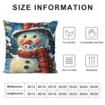 thumbnail image 5 of Orinice Snowman Hat Scarf Graphic Decorative Pillow Cover Winter Christmas Short Plush Pillow Case 1PC 12x12in, 5 of 5