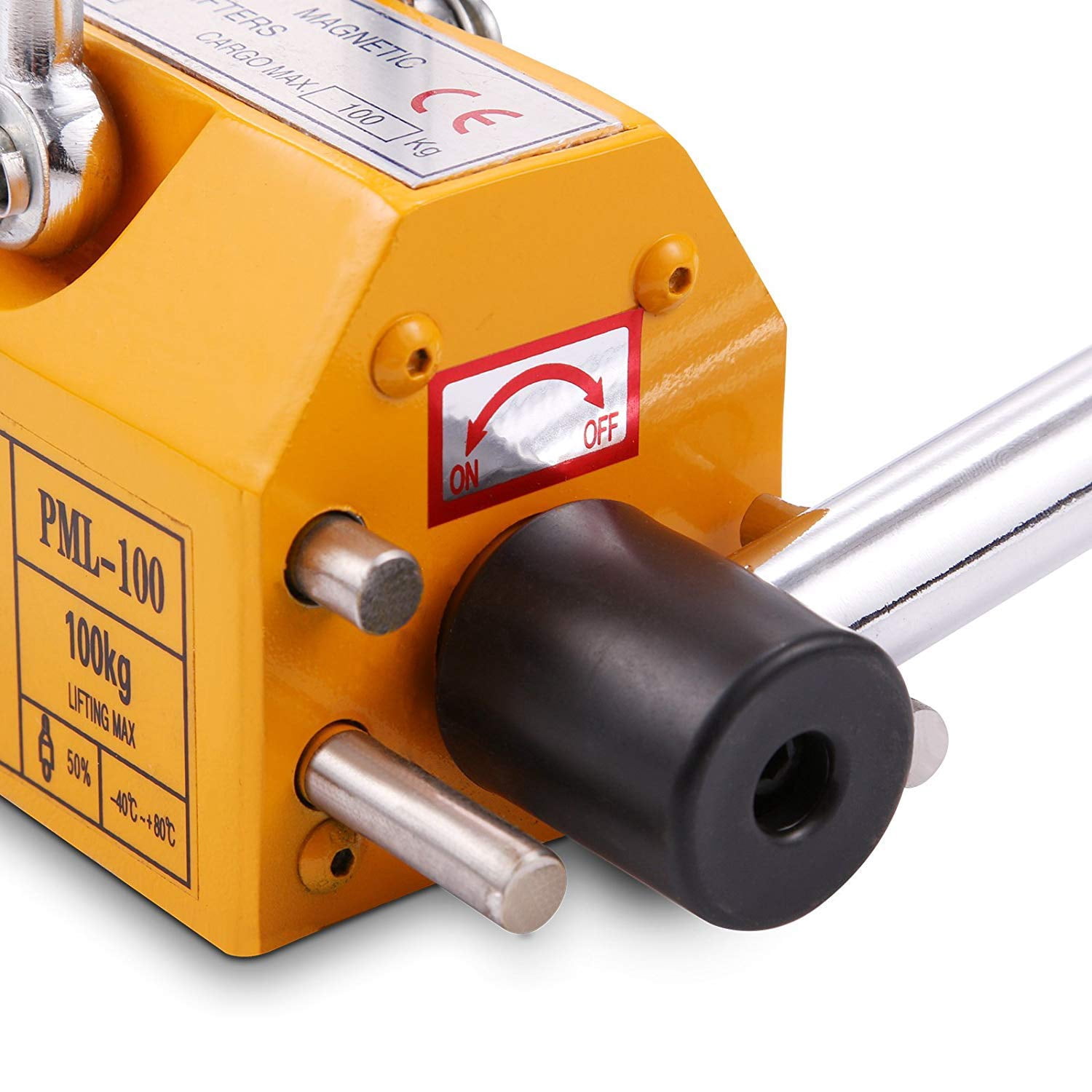 PreAsion Lifting Magnet Steel Magnetic Lifter Permanent Lift Magnets Crane Hoist Neodymium Magnet for Hoist Shop Crane 100 KG/220 LB