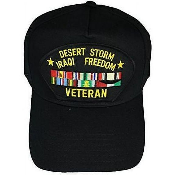 DESERT STORM IRAQI FREEDOM VETERAN CAMPAIGN RIBBONS HAT CAP ODS OIF GULF WAR