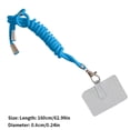 thumbnail image 4 of Mobile Phone Nylon Hanging Ropes with Card Detachable Neck Cords Anti-lost Crossbody Necklace Lanyards Strap Cellphone Accessory Dark Blue, 4 of 9