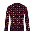 thumbnail image 3 of Valentine Sweater for Women Men 3D Ugly Heart Sweater Tie Dye Rainbow Swirl Heart Long Sleeve T-Shirt, 3 of 5