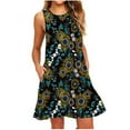 thumbnail image 2 of SMihono Robe d'Été Boho pour Femmes Grande Taille Robes d'Été pour Femmes Plage T-Shirt Floral Robe d'Été Décontractée avec Poches Robe Boho, 2 of 5